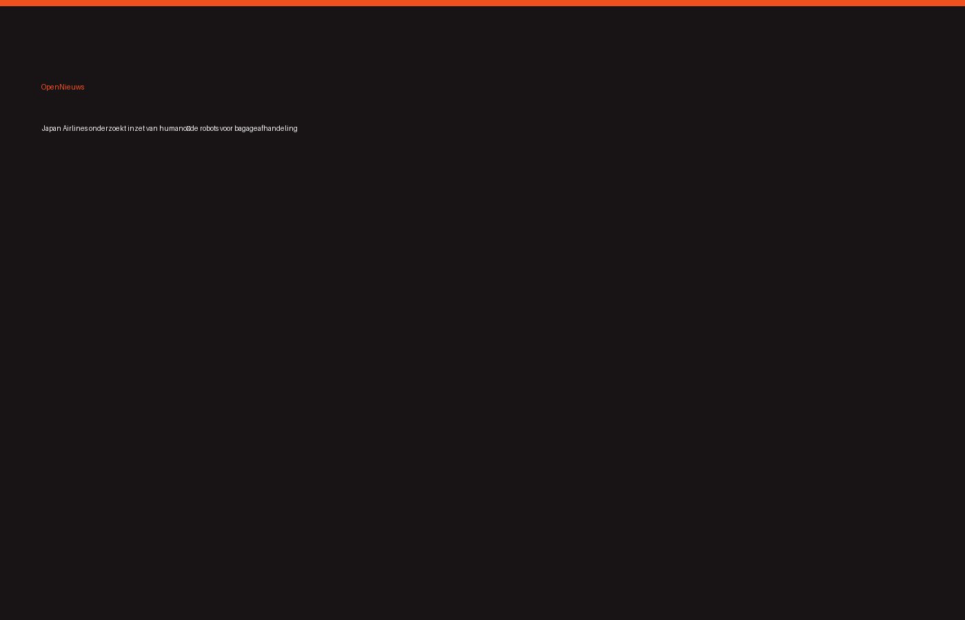 Japan Airlines onderzoekt inzet van humanoïde robots voor bagageafhandeling