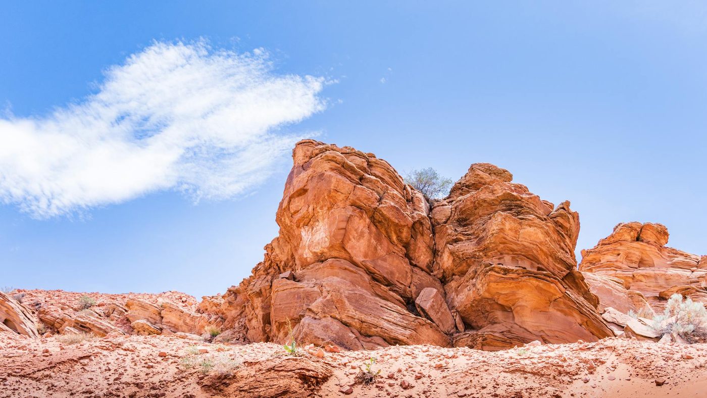 Concentrische rotsformaties in Libische woestijn tonen miljoenen jaren geologische geschiedenis