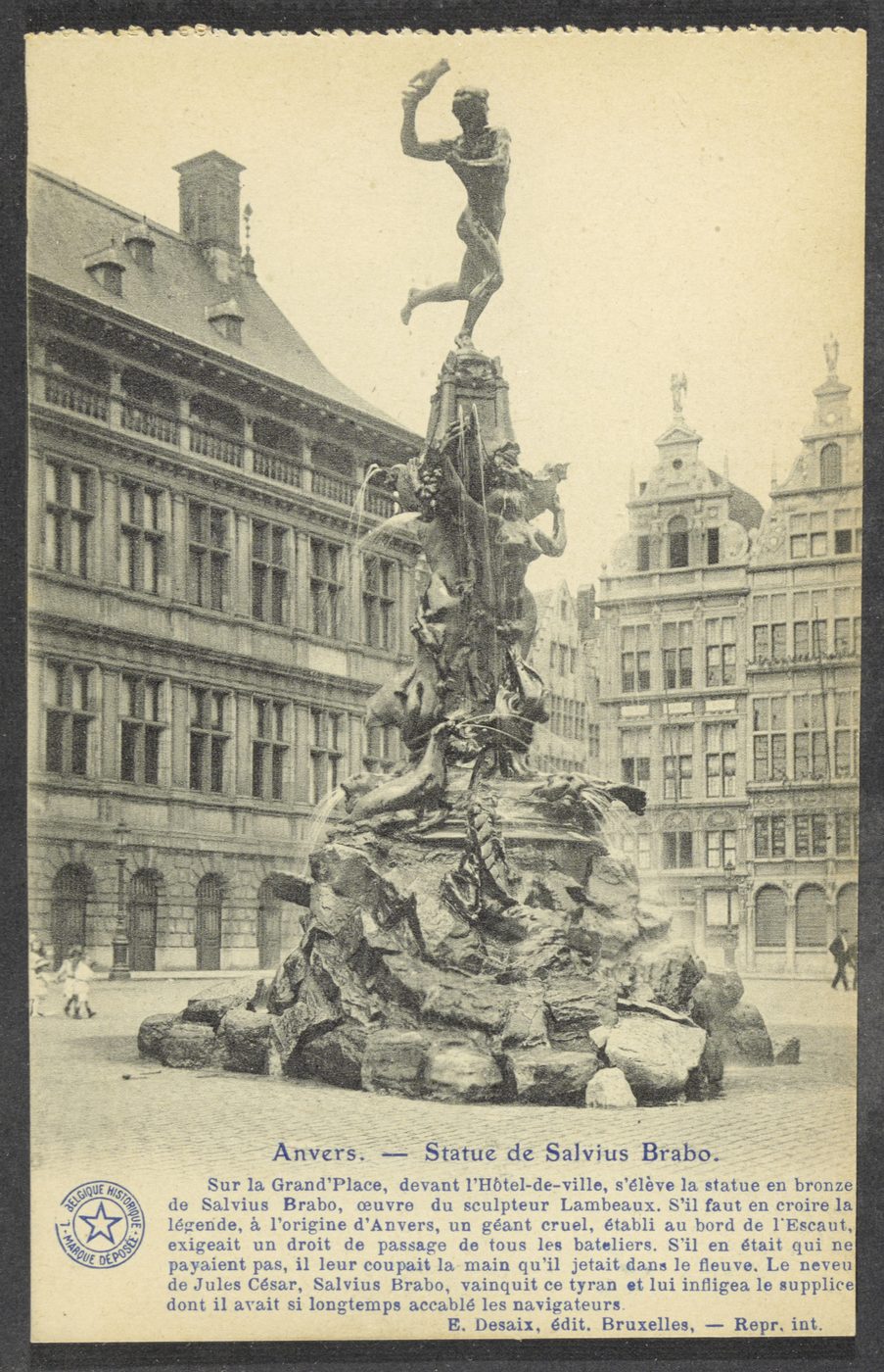 Man (22) in levensgevaar na val van standbeeld Brabo op Antwerpse Grote Markt