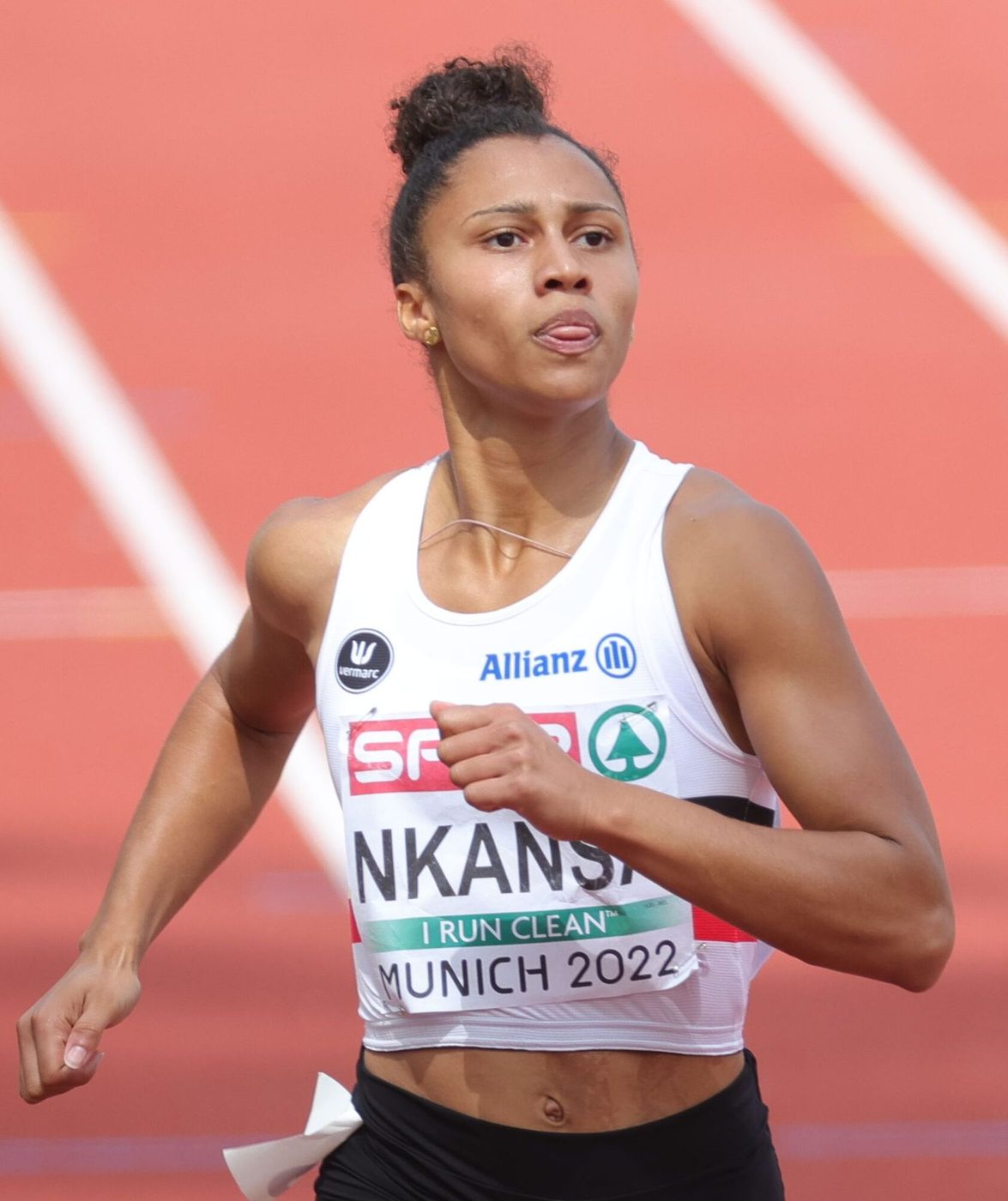 Delphine Nkansa overwint angst en blessure voor EK-brons op 100 meter in recordtijd
